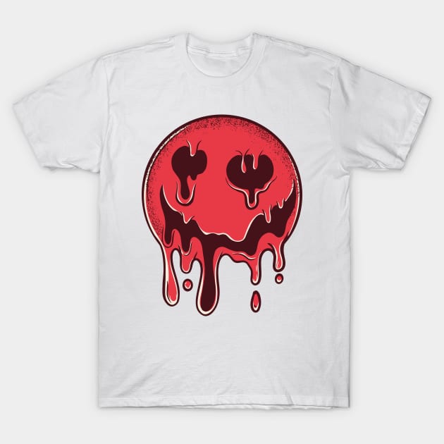 Melting Dark Smiley T-Shirt by madeinchorley